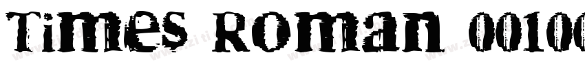 Times Roman 001007字体转换